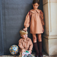 VESTIDO VICHY CARAMELO