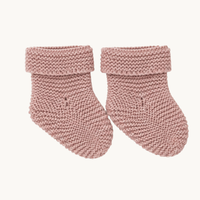 Chaussons Bébé Tricot Rose