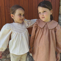VESTIDO VICHY CARAMELO