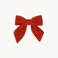 XL VELVET BOW - RED