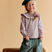Pantalón Ollie Pana Verde Bordado Bolsillo