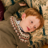 Khaki Jacquard Jumper