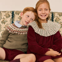 Khaki Jacquard Jumper