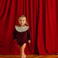 Olimpia Burgundy Baby Romper