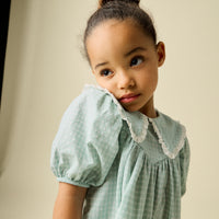 VESTIDO ANNE VICHY VERDE AGUA