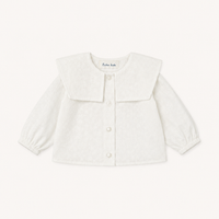 Blusa Bebe Marine Flor Bordada