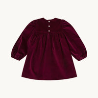 VESTIDO VITTORIA TERCIOPELO BORGOÑA