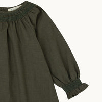 Vestido Victoria pata de gallo verde