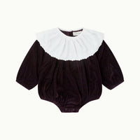 Greta Aubergine Baby Romper