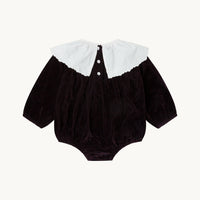 Greta Aubergine Baby Romper