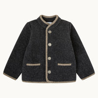 Chaqueta austriaca-gris antracita y visón