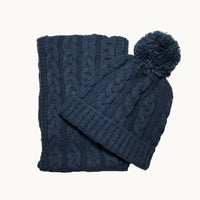 Conjunto bufanda y gorro - Marino