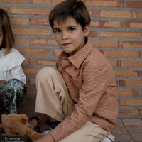 CAMISA VICHY CARAMELO