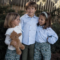 CAMISA OXFORD CELESTE