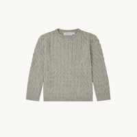 Beige Cable-Knit Jumper