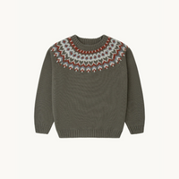 Khaki Jacquard Jumper