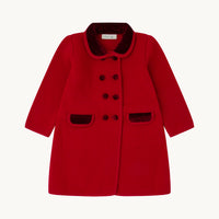 Abrigo Rojo 100% Lana