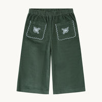 Pantalón Ollie Pana Verde Bordado Bolsillo