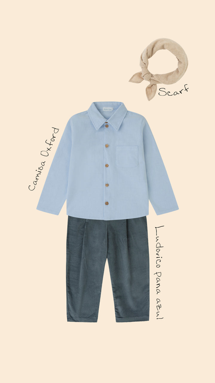 Camisa Oxford y Ludovico azul