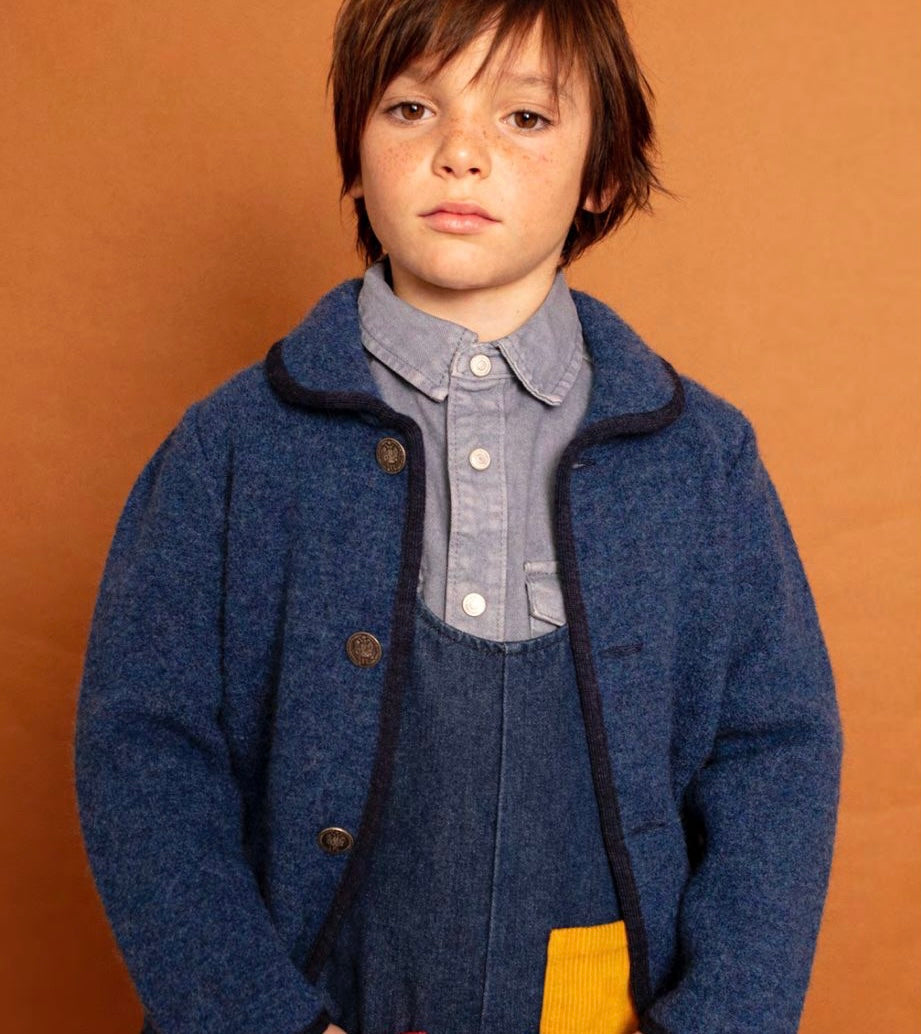 Chaqueta austriaca-azul jaspeado
