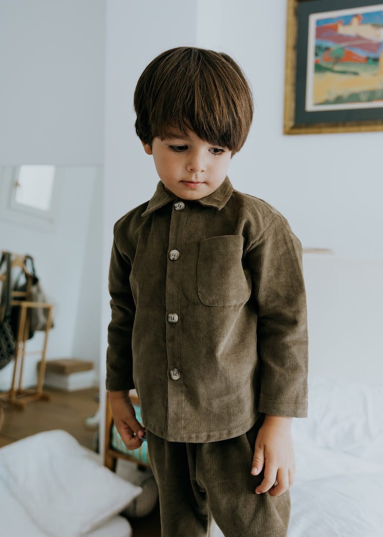 Camisa Otoman-pana verde kaki
