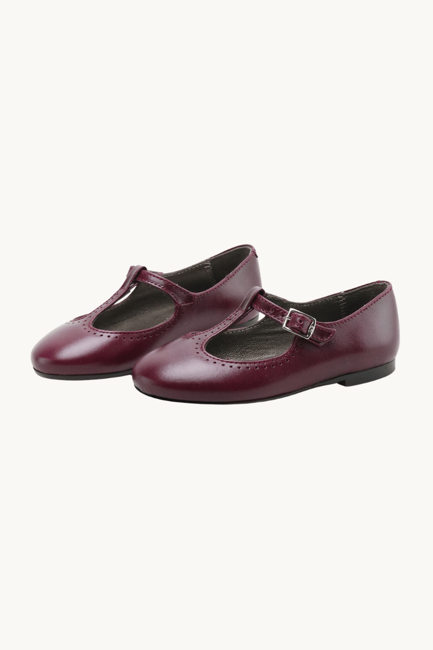 Baby Retro Burgundy Mary Jane Shoes