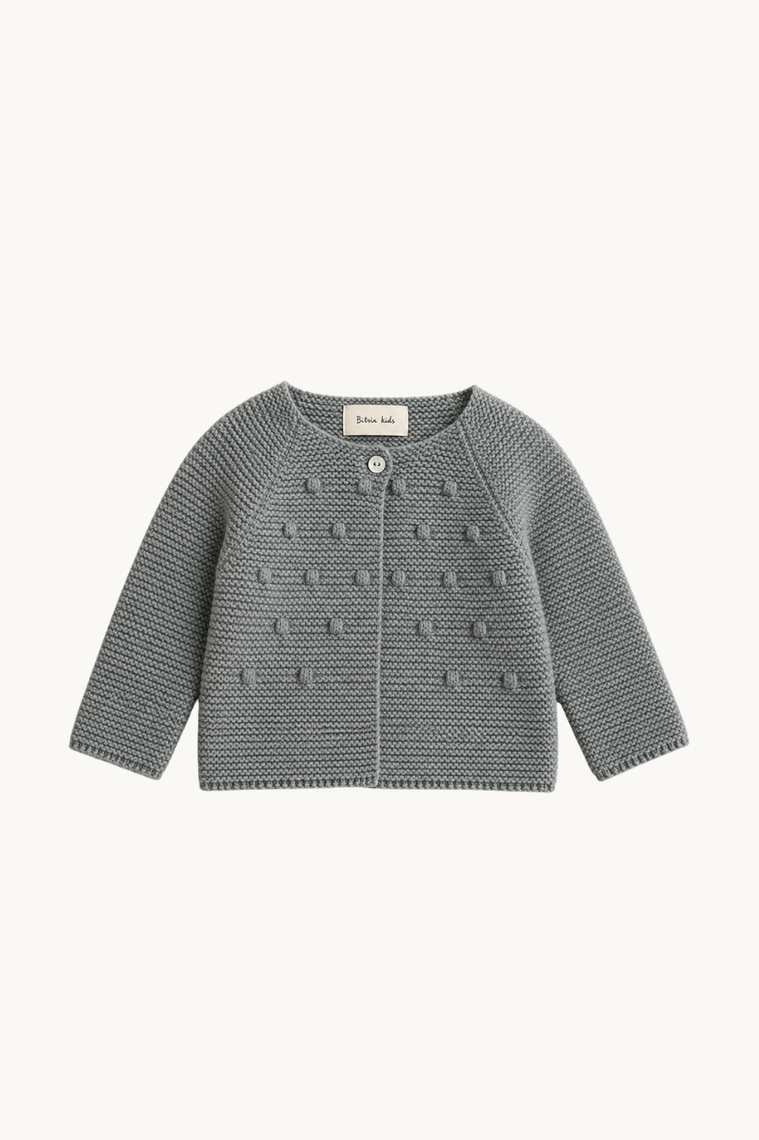 Cardigan Bébé Tricot Gris