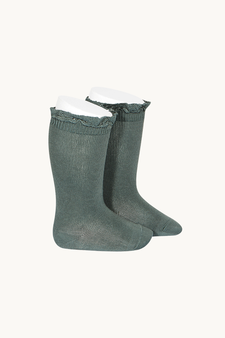 CALCETÍN ALTO PUNTILLA - LIQUEN