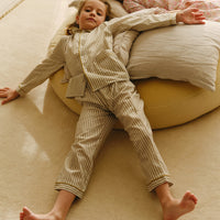 PIJAMA NIÑO OLIVE GREEN STRIPES - COLABORACIÓN MOLIS & CO