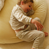 PIJAMA NIÑO OLIVE GREEN STRIPES - COLABORACIÓN MOLIS & CO