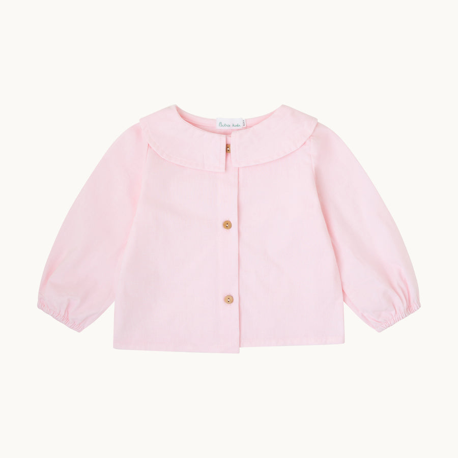 BLUSA BEBÉ OXFORD ROSA