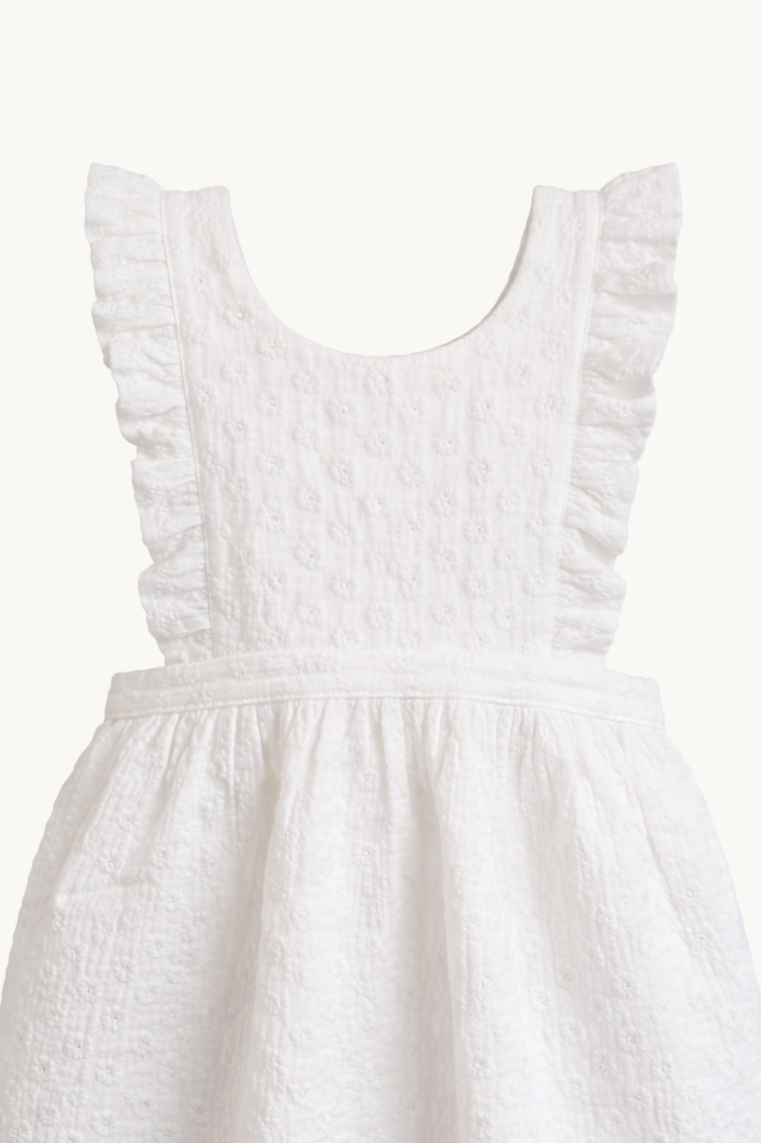 VESTIDO ADELA FLOR BORDADA