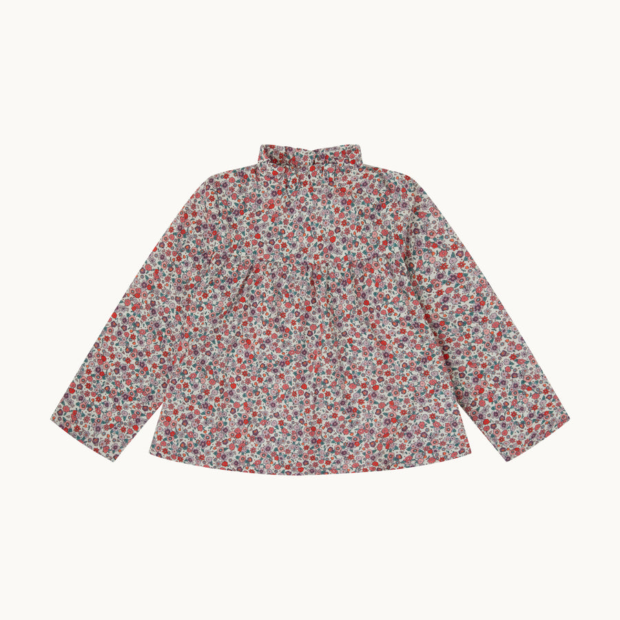 Camisa Amelie- flor rojo