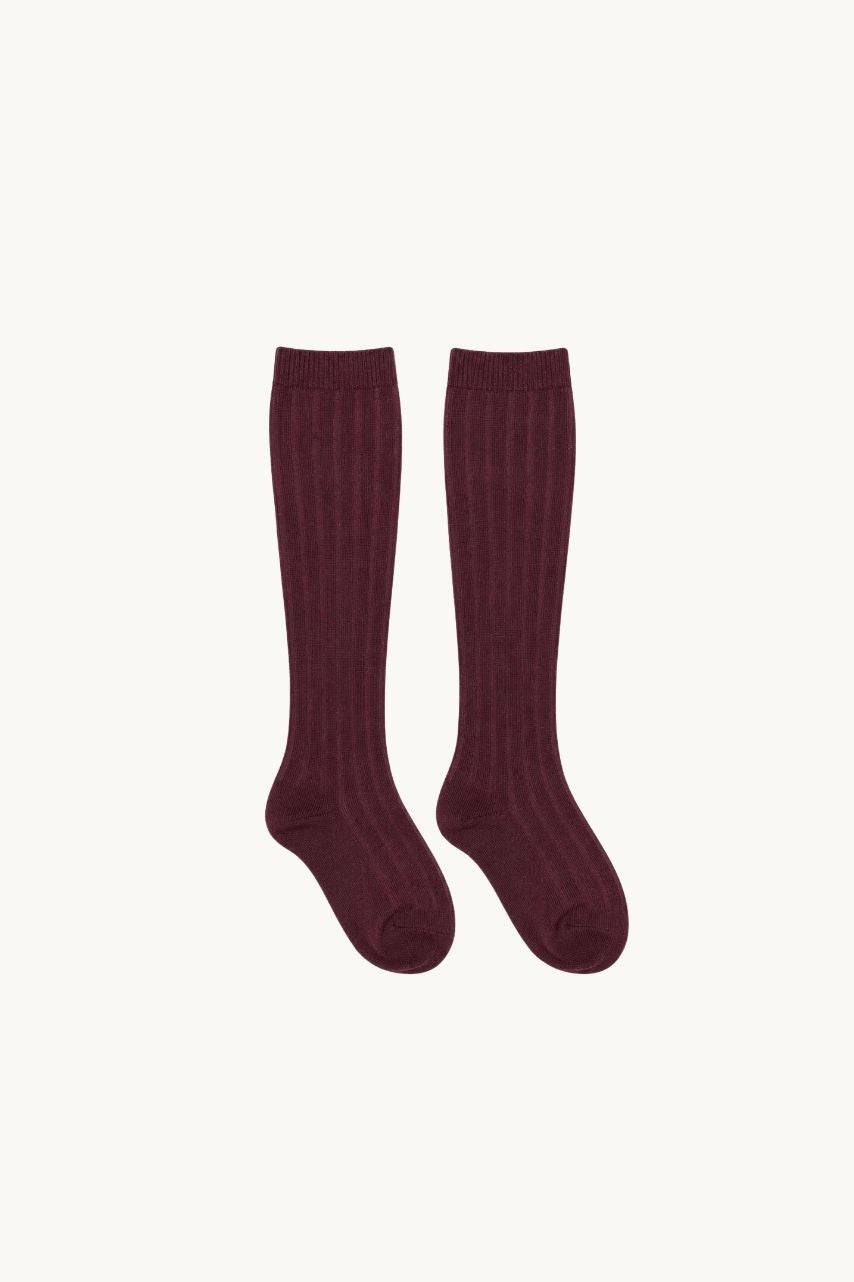 CHAUSSETTE HAUTE CÔTELÉE - SYRAH