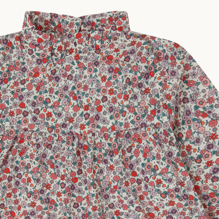 Camisa Amelie- flor rojo