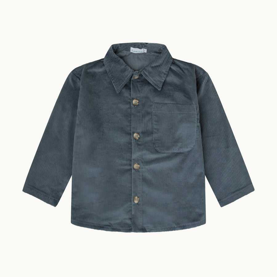 Camisa Otoman-pana azul gruesa