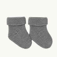 Chaussons Bébé Tricot Gris