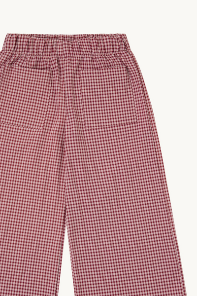 PANTALÓN KIDS VICHY CEREZA