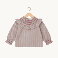 Blusa Bebé Oliva Rayas Burgundy