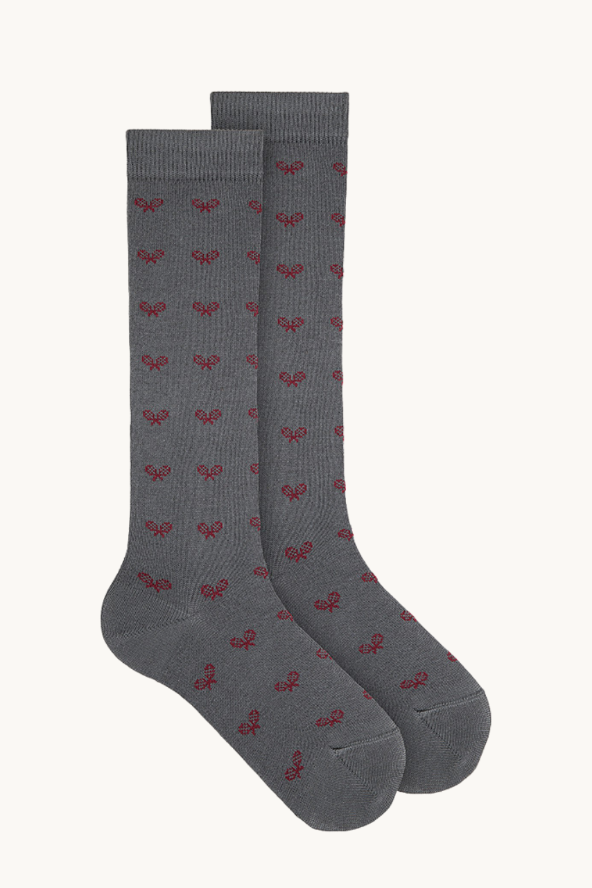 CALCETINES ALTOS RAQUETAS - CARBÓN