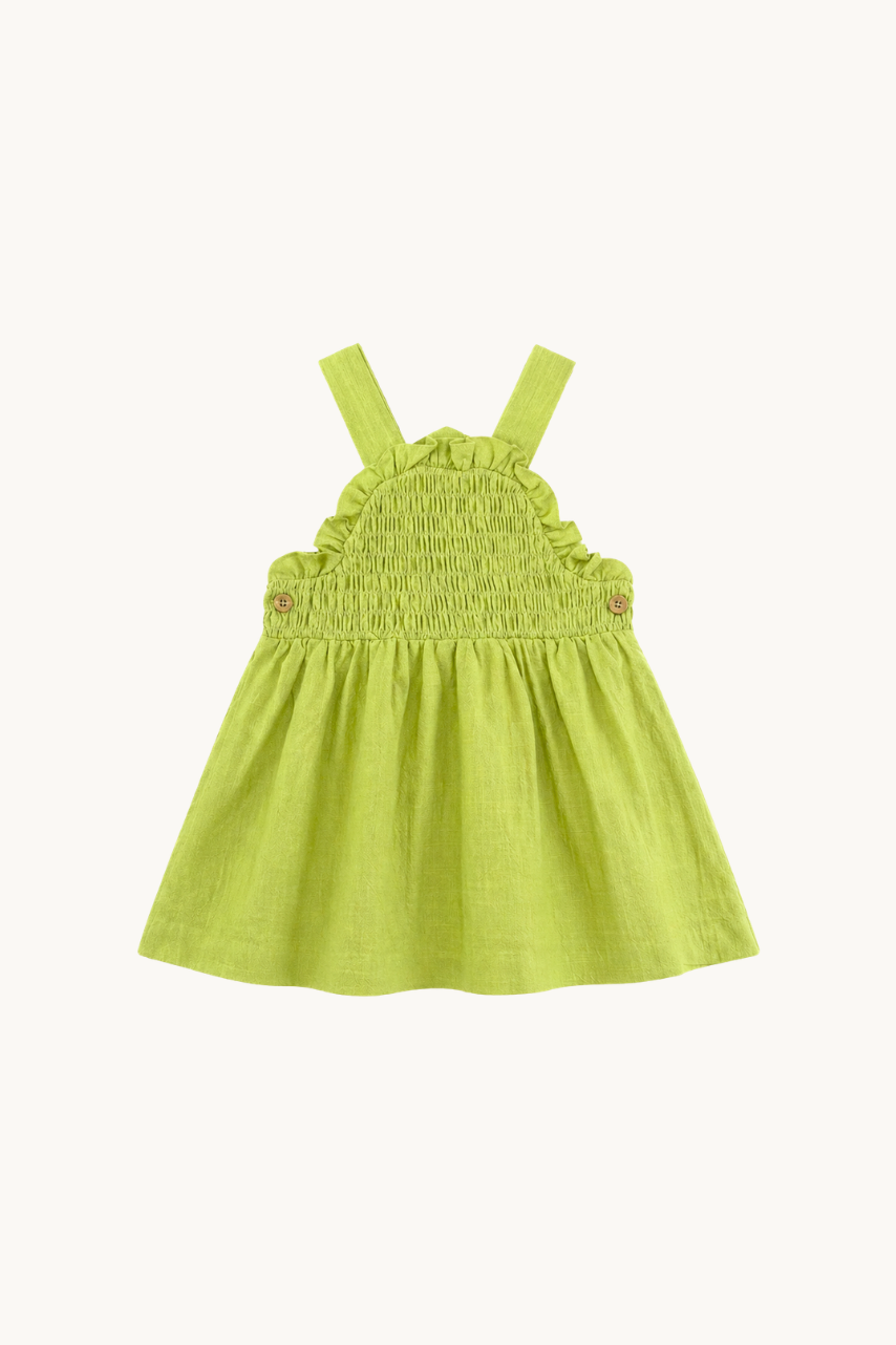 VESTIDO BELLA LINO PISTACHO
