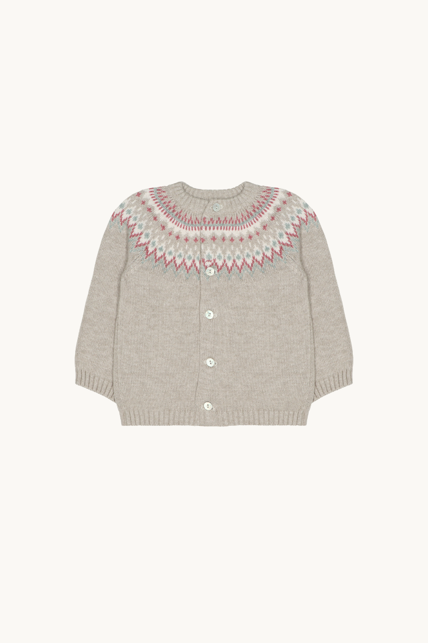 Toasted Brown Jacquard Cardigan