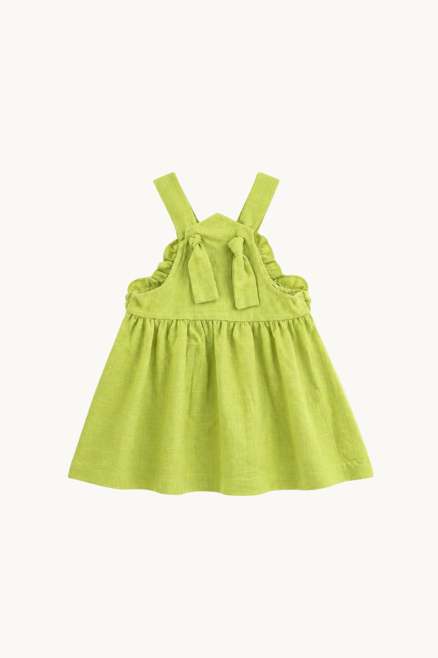 VESTIDO BELLA LINO PISTACHO