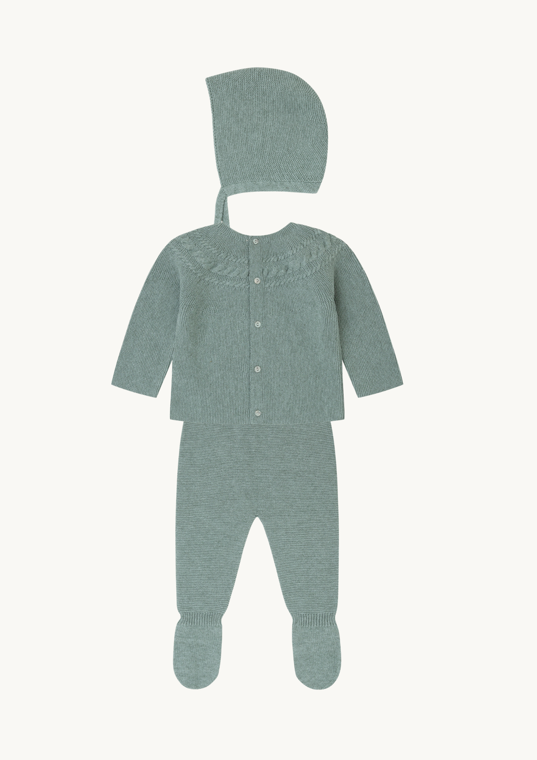 Conjunto de Punto Bebé Verde