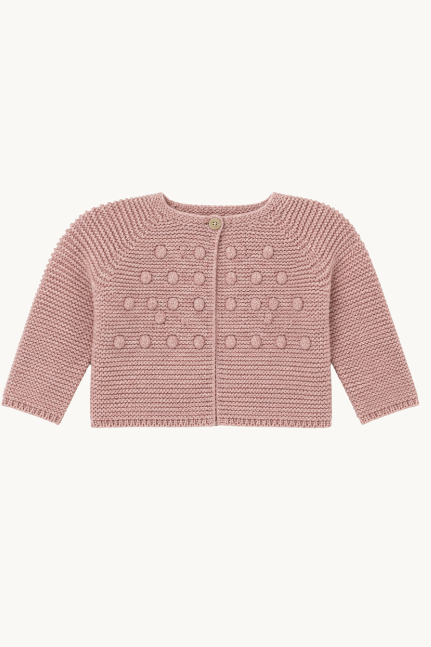 Cardigan Bebé Punto Rosa