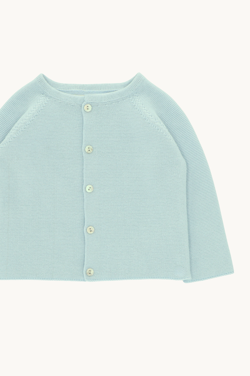 CÁRDIGAN PUNTO - VERDE AGUA