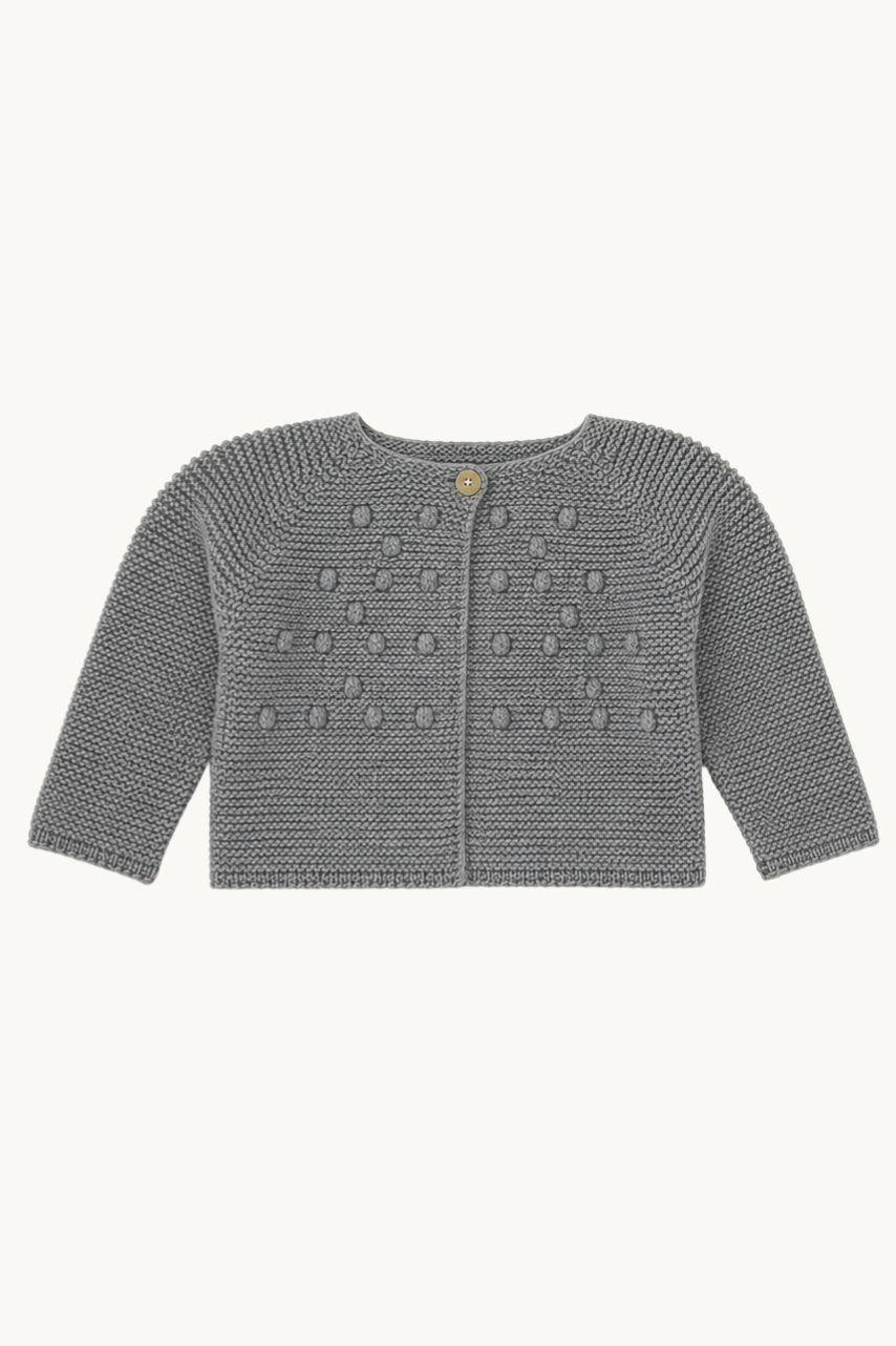 Cardigan Bebé Punto Gris