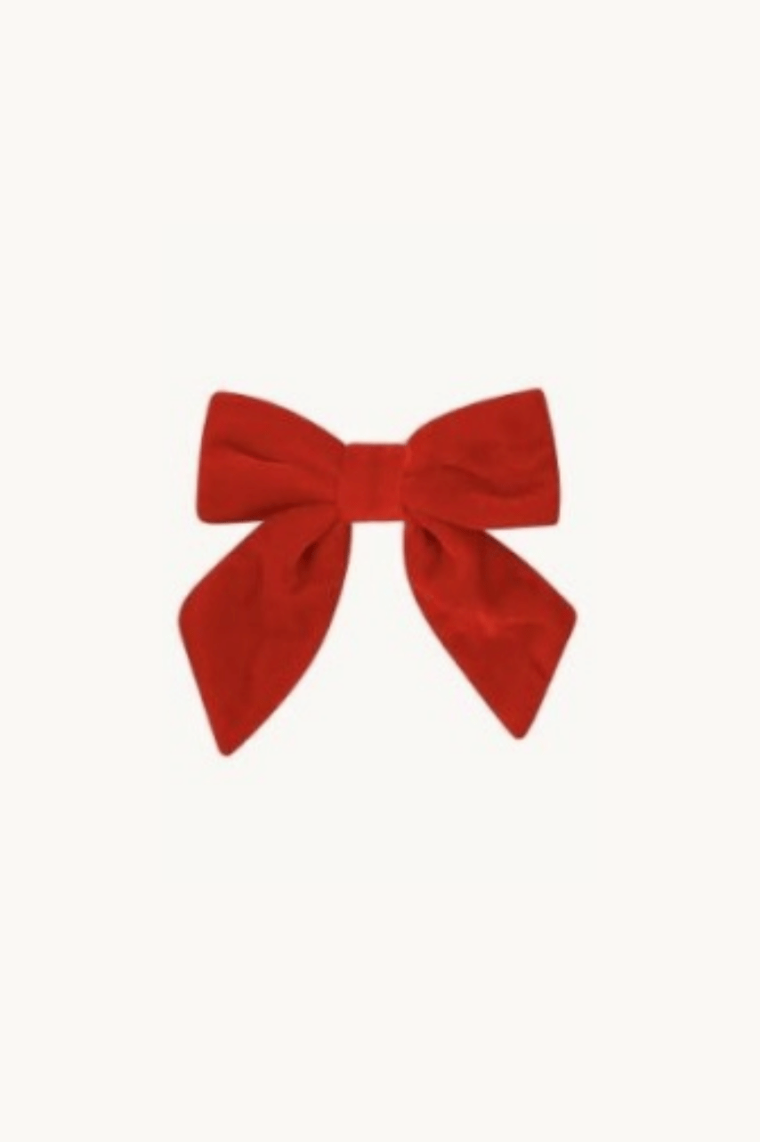 XL VELVET BOW - RED