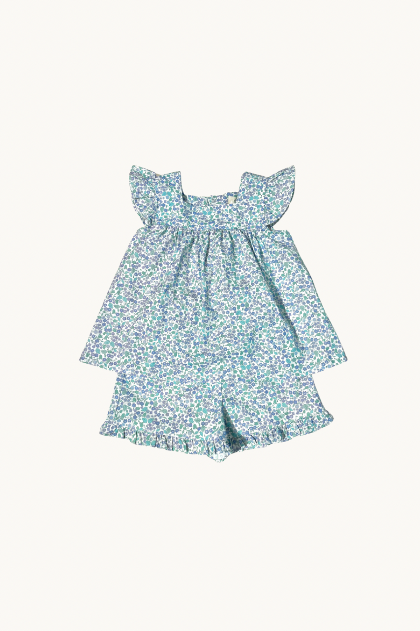PIJAMA NIÑA FLORES