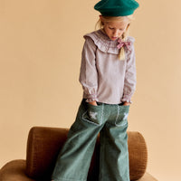 Pantalón Ollie Pana Verde Bordado Bolsillo